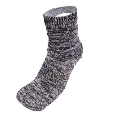 SUGATA　LABO　呼吸する和紙靴下　シークレット5本指　ミドル丈　ミックスブラック　Sサイズ