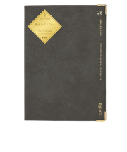 【2025年12月始まり】　クレイド（kleid）　Fleek　diary　B6　マンスリーブロック　8506-01　チャコール（用紙：クリーム）　月曜始まり