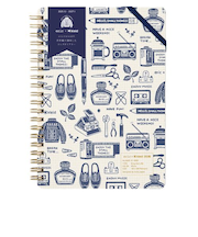 【2025年12月始まり】　クレイド（kleid）　eric×kleid　ring　diary　B6　マンスリーブロック　8605-01　ホワイト　月曜始まり