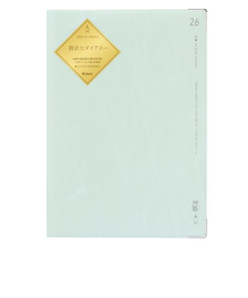 【2025年12月始まり】　クレイド（kleid）　Fleek　diary　B6　マンスリーブロック　8506-09　ミント（用紙：ホワイト）　月曜始まり