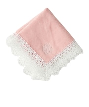 近沢レース店　120周年記念タオルハンカチ　ピンク