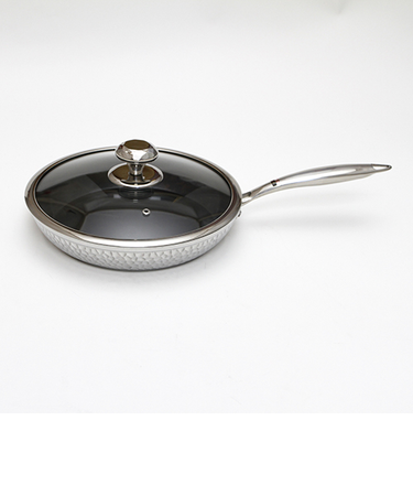 【お買い得】　谷口金属工業　ガラス蓋付槌目鍛造フライパン　26cm　IH対応