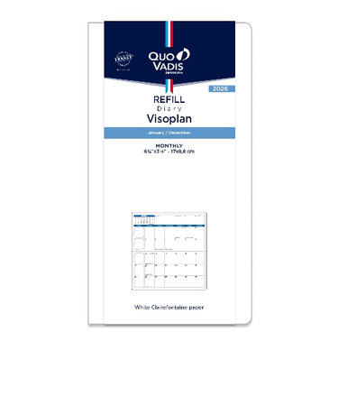 【2026年1月始まり】　クオバディス（QUO　VADIS）　ビソプラン　レフィル　マンスリーブロック　qv367rech-pe　日曜始まり