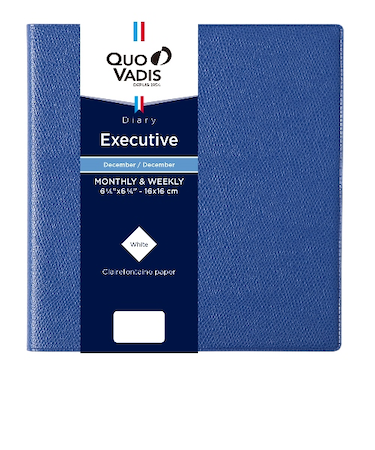 【2025年12月始まり】　クオバディス（QUO　VADIS）　エグゼクティブ　アンパラ　ウィークリーバーチカル　qv01401bl　ブルーオーシャン　月曜始ま