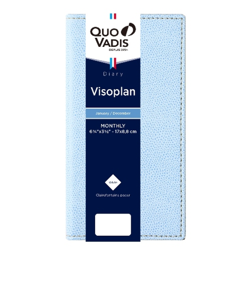 【2026年1月始まり】　クオバディス（QUO　VADIS）　ビソプラン　クラブ　マンスリーブロック　qv36702sb　スカイブルー　日曜始まり