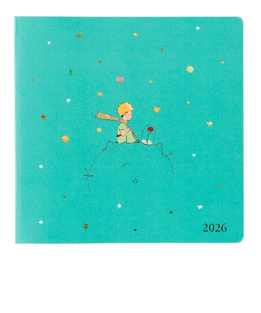 【2025年12月始まり】　クオバディス（QUO　VADIS）　エグゼクティブ　星の王子さま　ウィークリーバーチカル　qv014pp2　ローズ　月曜始まり