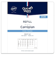 【2025年10月始まり】　クオバディス（QUO　VADIS）　カレプラン　レフィル　マンスリーブロック　qv123rech-pe　月曜始まり