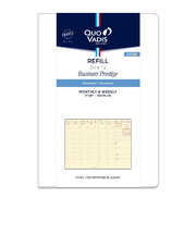 【2025年12月始まり】　クオバディス（QUO　VADIS）　ビジネスプレステージ　レフィル　ウィークリーバーチカル　qv285rech-pe　月曜始まり