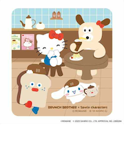 マークス（MARK'S）　PVCステッカー　ブランチブラザーxサンリオコラボ　ブランチカフェA