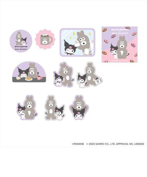 マークス（MARK'S）　フレークステッカー　ブランチブラザーxサンリオコラボ　バニー×クロミ