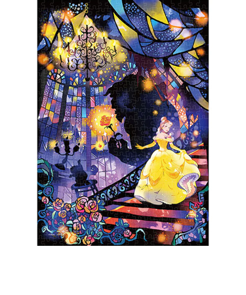 テンヨー　ステンドアートジグソーパズル　「二人のこころ…（美女と野獣）」　DSG-500-638　ぎゅっと500ピース
