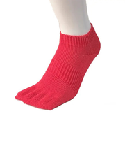 SUGATA LABO 呼吸する和紙靴下 シークレット5本指 ショート丈 ディープオレンジ Mサイズ