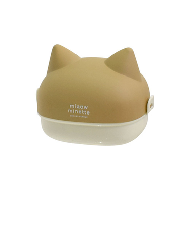 サブヒロモリ　にゃお　ねこみみおにぎりケース　ベージュ