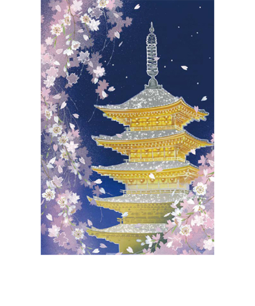 エヌ・ビー・シー　夜桜と五重塔　N25－X097879