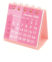 【2026年版・卓上】　Z＆K　カレンダー　ミニミニ　ピンク