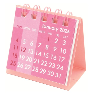 【2026年版・卓上】　Z＆K　カレンダー　ミニミニ　ピンク