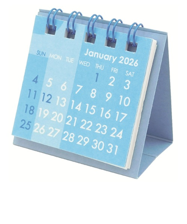 【2026年版・卓上】　Z＆K　カレンダー　ミニミニ　ブルー