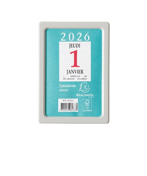 【2026年版・日めくり】　エグザコンタ（EXACOMPTA）　日めくりカレンダー　小　ex32102
