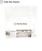 ファブ　ザ　ホーム（Fab　the　Home）　プレインニット　ボックスシーツ　シングル　ベッドシーツ　S　ホワイト