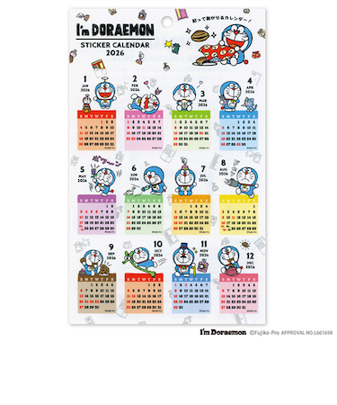【2026年版・卓上】　アクティブコーポレーション　ドラえもんシール　26ACL-702　アイムドラえもん