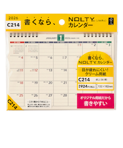 【2026年版・卓上】　ノルティ（NOLTY）　カレンダー卓上　B6横　C214