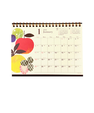 【2026年版・卓上】　クローズ・ピン　Tomoko　Hayashi　B6卓上カレンダー　CL95682　旬果