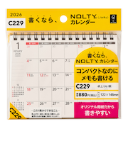 【2026年版・卓上】　ノルティ（NOLTY）　カレンダー卓上　A6横　C229