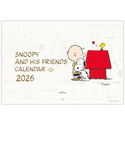 【2026年版・壁掛】　ホールマーク（Hallmark）　二つ折りカレンダー　小　スヌーピー　ピーナッツ