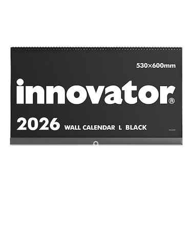 【2026年版・壁掛】　イノベーター（innovator）　カレンダー　L　31397　黒