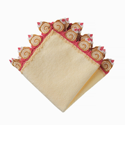 近沢レース店　シーズンタオルハンカチ　ロールケーキ　パウダーイエロー