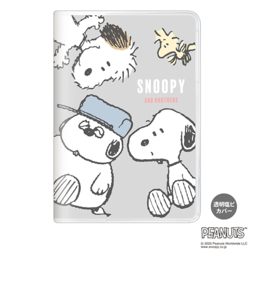 【2025年10月始まり】　カミオジャパン　スヌーピー　B6　マンスリーブロック　3306342　みんなで集合　月曜始まり