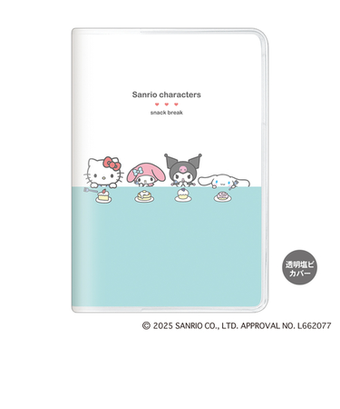 【2025年10月始まり】　カミオジャパン　サンリオキャラクターズ　B6　マンスリーブロック　3306352　snack　break/ミント　月曜始まり