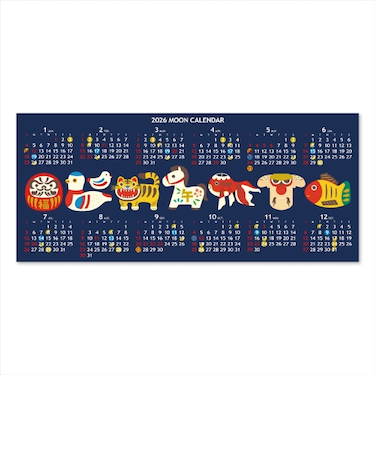 【2026年版・卓上】　フラッグス（FLAGS）　カレンダーカード　縁起物