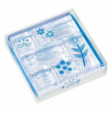 キングジム（KING　JIM）　透明スタンプ「氷印」　6個セット　CLSSA－004　ヒカリセット