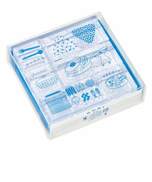 キングジム（KING　JIM）　透明スタンプ「氷印」　6個セット　CLSSA－001　ゴハンセット