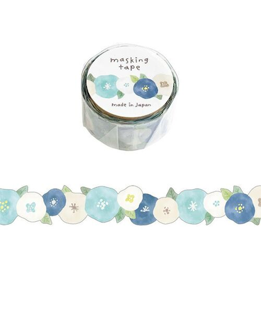 マインドウェイブ　フチなしマスキングテープ　ダイカット　95441　ハナアオ