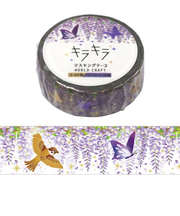 ワールドクラフト　キラキラマスキングテープ　デコレーション　KRMT15－044　Wisteria