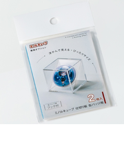 ミノル化学工業　ミノルキューブ専用透明仕切り板　Sサイズ缶バッジ用　2枚入