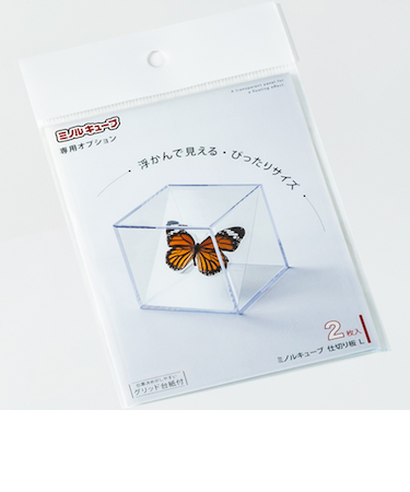 ミノル化学工業　ミノルキューブ専用透明仕切り板　Lサイズ　2枚入