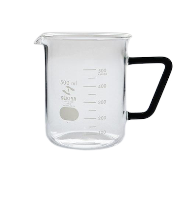 セキヤ　ビーカー　取っ手付　500mL　72－800－042　ブラック