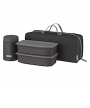 サーモス（THERMOS）　スープランチセット　JEH－1000　BKGY　ブラックグレー