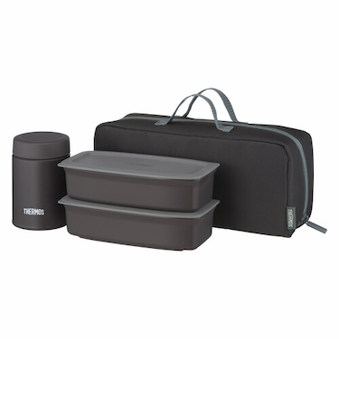 サーモス（THERMOS）　スープランチセット　JEH－1000　BKGY　ブラックグレー