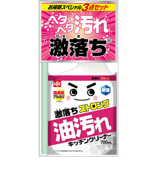 レック　激落ちストロング　油汚れ用道具セット　700mL