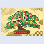 【クリスマス】　チキュウグリーティングス　和風クリスマスカード　　C07－0015