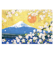 【クリスマス】　チキュウグリーティングス　和風クリスマスカード　富士山　C07－0008