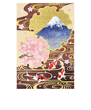 【クリスマス】　チキュウグリーティングス　和風クリスマスカード　富士山　C07－0041