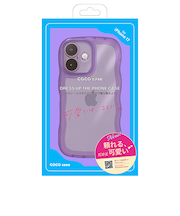 【iPhone17】　ココケース（COCO　case）　クリアなくねくねケース　パープル