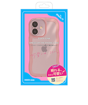 【iPhone17】　ココケース（COCO　case）　クリアなくねくねケース　ピンク