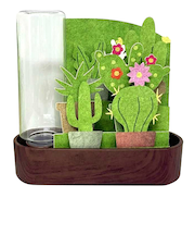 【お買い得】　積水樹脂　自然気化式ECO加湿器　うるおい　サボテン　ULW‐TN‐GR