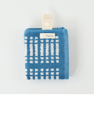 ミッケタ（Mikketa）　身に着けるタオル　ライン／ブルー